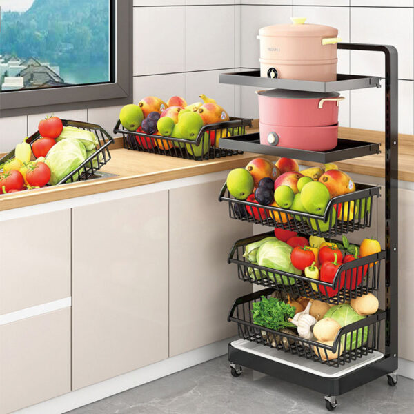 étagère à roulette cuisine-rangement fruits et légumes